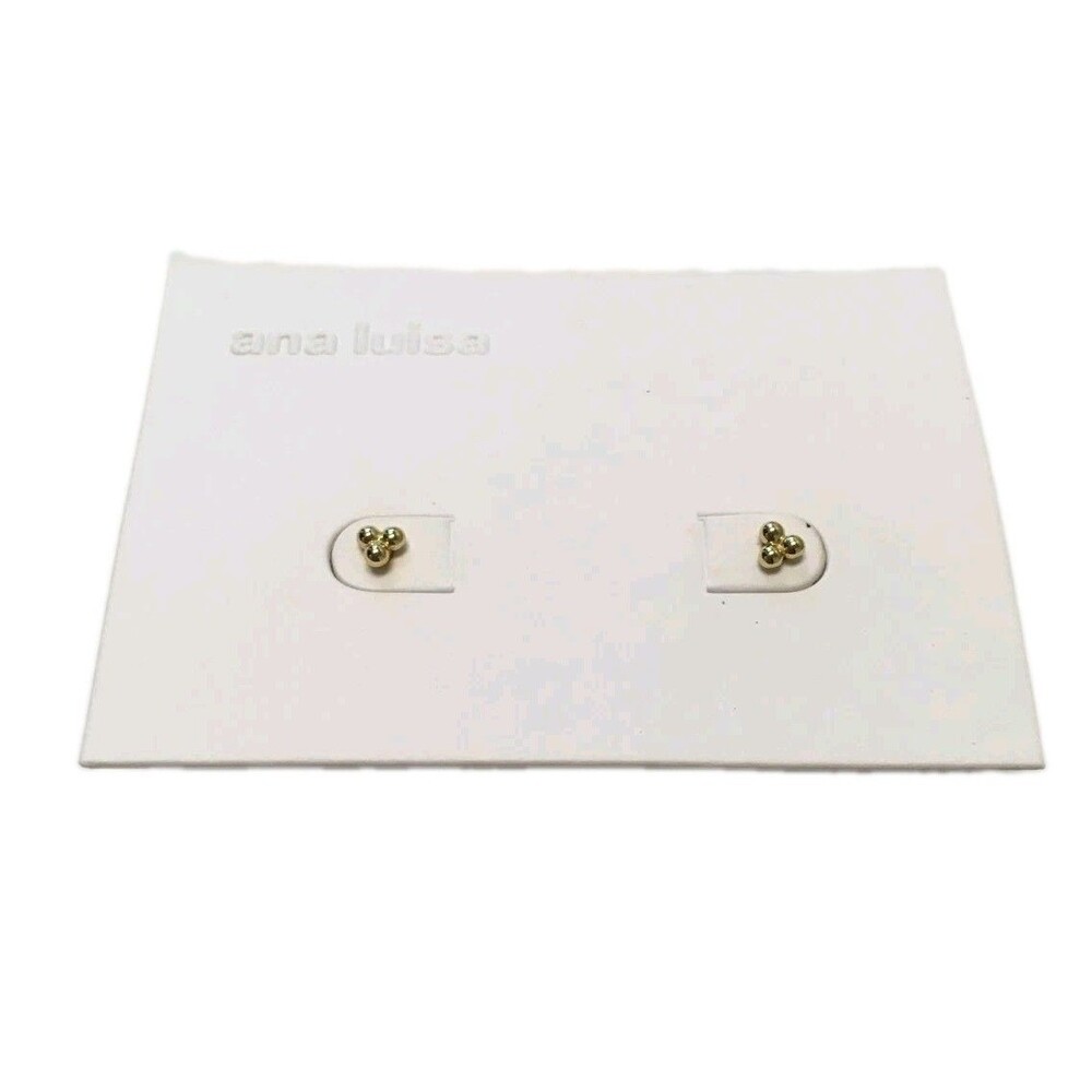 Ana Luisa Tiva Beaded Mini Stud Earrings Ear Jewelry Gold Balls 2nd Piercing